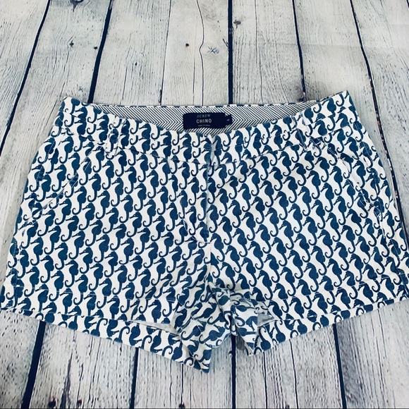J. Crew Pants - J Crew | Chino Seahorse Print Shorts Size 4